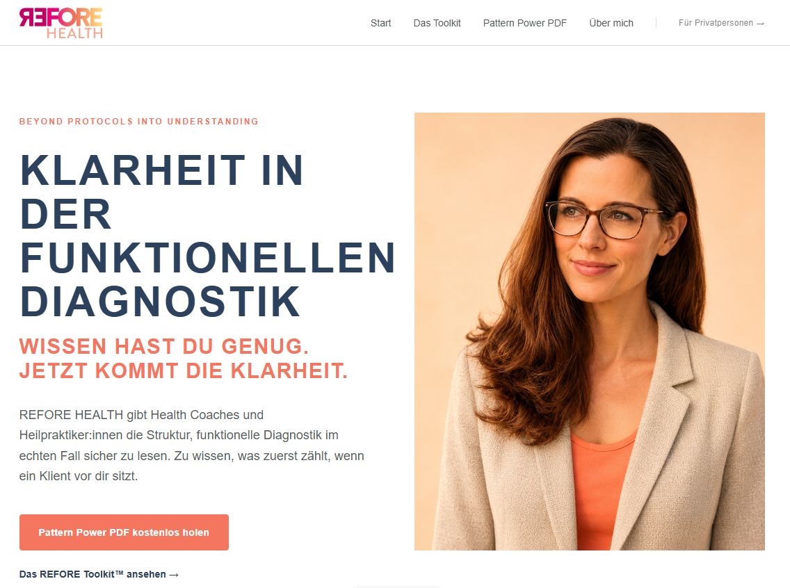 Website-Beispiel: Health Expert Plattform